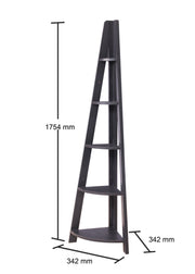 5 Tier Corner Ladder Shelving Storage Shelves  Bookcase Unit - Lavish Kitchen Isle