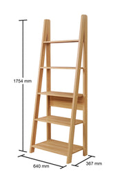 5 Tier Ladder Shelving Storage Shelves  Bookcase Unit - Lavish Kitchen Isle