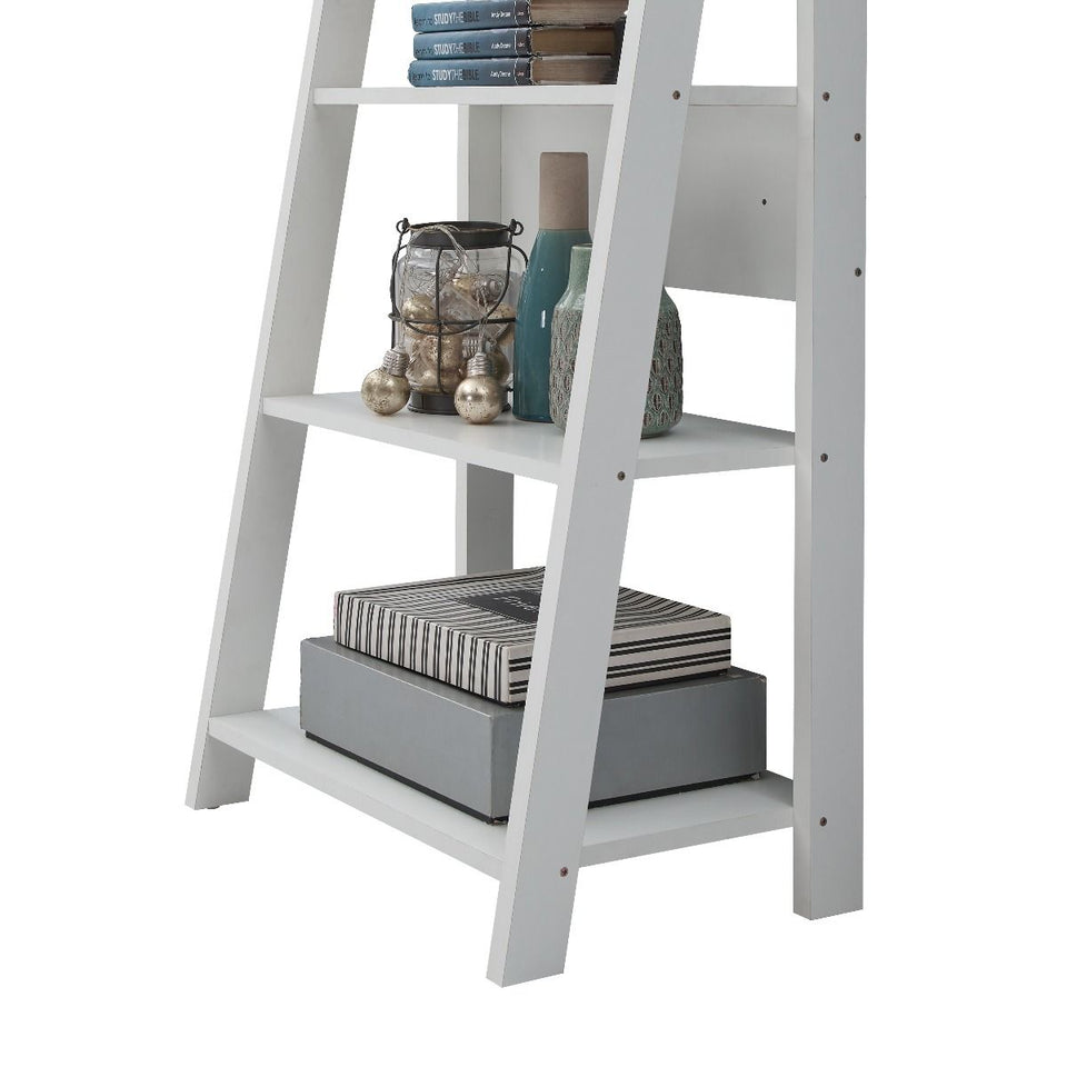 5 Tier Ladder Shelving Storage Shelves  Bookcase Unit