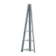 5 Tier Corner Ladder Shelving Storage Shelves  Bookcase Unit - Lavish Kitchen Isle