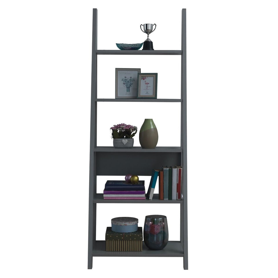 5 Tier Ladder Shelving Storage Shelves  Bookcase Unit