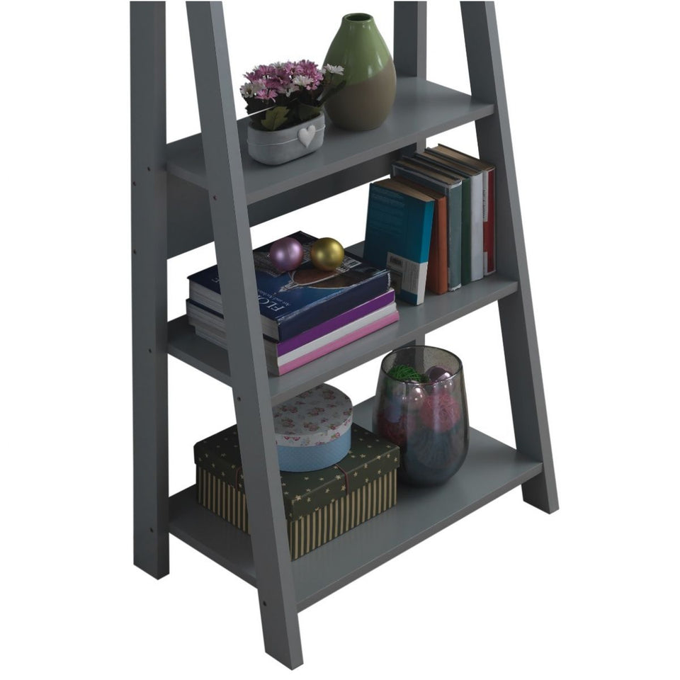 5 Tier Ladder Shelving Storage Shelves  Bookcase Unit