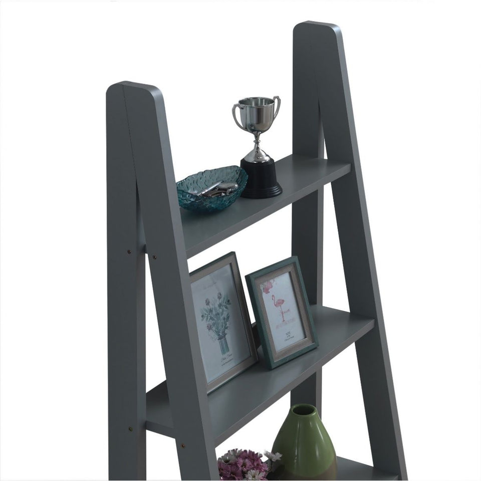 5 Tier Ladder Shelving Storage Shelves  Bookcase Unit