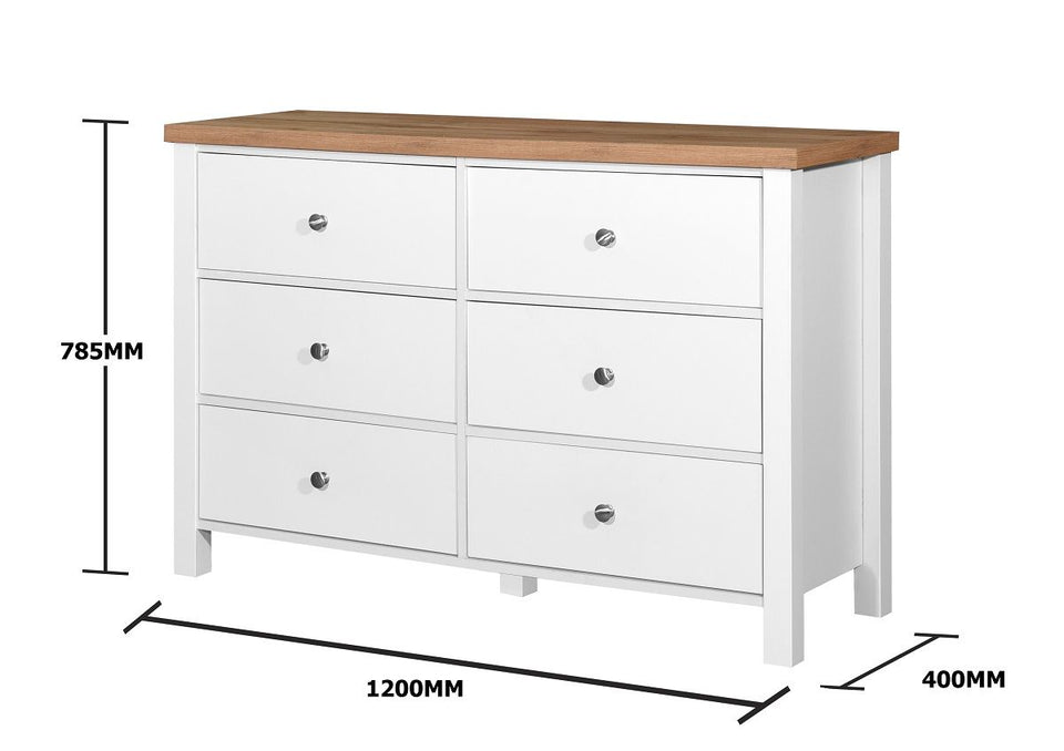 Agonmi 6 Drawer Chest – Stylish Bedroom Furniture and Storage Solution in White