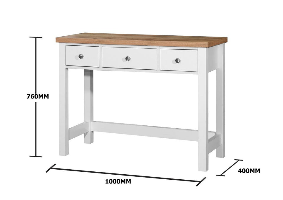 Agonmi Dressing Table with 3 Drawers Elegant Vanity Table in White for Bedroom, Makeup Desk, with Storage