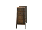 Rustic 4-drawer bedroom storage chest with metal frame from Lavish Kitchen Isle, showcasing its sturdy design and natural wood finish.