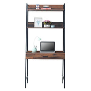 Rustic Oak Home Desk Table with 1 Drawer Study Office Computer Laptop Workstation
