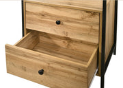 Open Lavish Kitchen Isle wardrobe with 2 drawers, shelves, hanging rail, and storage for small spaces.