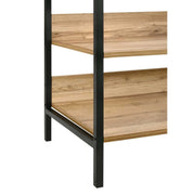 Open Wardrobe with 4 Shelves Wardrobe Storage with Hanging Rail and Shelving Small Space - Lavish Kitchen Isle