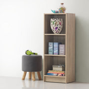 Lavish Kitchen Isle medium Sonoma Oak bookcase with three adjustable shelves, ideal for home and office storage.