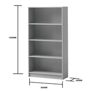 Modern Design Tall Bookcase 4 Tier Adjustable Shelves Unit. - Lavish Kitchen Isle