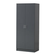 2 Door Wardrobe Storage Hanging Door Cupboard Hanging Rail and 1 interior Shelf - Lavish Kitchen Isle