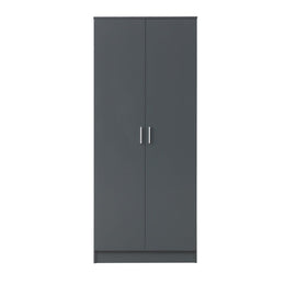 2 Door Wardrobe Storage Hanging Door Cupboard Hanging Rail and 1 interior Shelf - Lavish Kitchen Isle