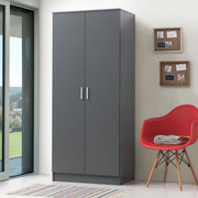 2 Door Wardrobe Storage Hanging Door Cupboard Hanging Rail and 1 interior Shelf - Lavish Kitchen Isle