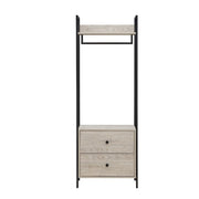 Open Wardrobe with 2 Drawers  2 Shelves – Wardrobe Storage with Hanging Space and Shelving - Lavish Kitchen Isle