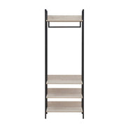 Open Wardrobe with 4 Shelves Wardrobe Storage with Hanging Rail for Small Space Solutions - Lavish Kitchen Isle