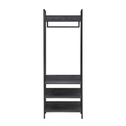 Open Wardrobe with 4 Shelves Wardrobe Storage with Hanging Rail for Small Space Solutions - Lavish Kitchen Isle