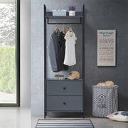 Open Wardrobe with 2 Drawers Stylish Bedroom Furniture for Wardrobe Storage and Organisation