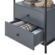 Open Wardrobe with 2 Drawers Stylish Bedroom Furniture for Wardrobe Storage and Organisation