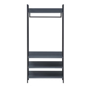 Open Wardrobe with 4 Shelves Wardrobe Storage with Hanging Rail and Shelving Small Space - Lavish Kitchen Isle