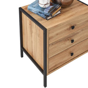 Modern Dark Grey Nightstand with 3 Drawers Stylish Bedside Table for Contemporary Homes - Lavish Kitchen Isle
