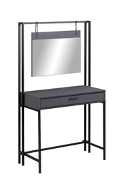 Modern Lavish Kitchen Isle dressing table with mirror, featuring a sleek design and ample surface space for makeup and accessories.