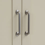 Cream and oak effect three-piece bedroom set with wardrobe, chest of drawers, and bedside table by Lavish Kitchen Isle.