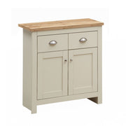 Sideboard Cabinet with 2 Doors and 2 Solid Drawers Storage Buffet Unit for Living and Dining Room Furniture in Cream - Lavish Kitchen Isle