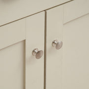 Sideboard Cabinet with 2 Doors and 2 Solid Drawers Storage Buffet Unit for Living and Dining Room Furniture in Cream - Lavish Kitchen Isle