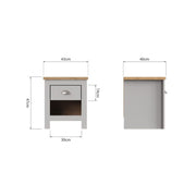 Modern Light Grey Nightstand with 1 Drawer Versatile Bedside Table for Bedroom & Living Room