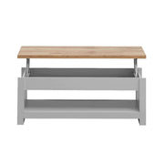Rectangular Coffee Table for Living Room Grey Lift Up Coffee Table with Storage
