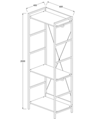 Alaga Wardrobe with Hanging Rail and Shelves 3 – Riviera Oak Wardrobe Storage Cupboard for Bedroom Furniture