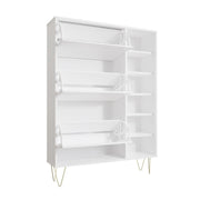 Fifo-Mi 3 Drawer Shoe Rack Cabinet Wooden Storage Stand Organiser, Space-Saving Shoe Shelf Unit for 15 Pairs in White