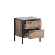 3 Piece Bedroom Furniture Set Wardrobe, Chest of Drawers, Bedside Cabinet Rustic Oak