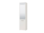 Lavish Kitchen Isle full-length mirrored shoe storage unit with one door, holds 30 pairs of shoes, tall and slim design.