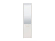 Lavish Kitchen Isle full-length mirrored shoe storage unit with 1 door, holds 30 pairs of shoes, tall slim design, white finish