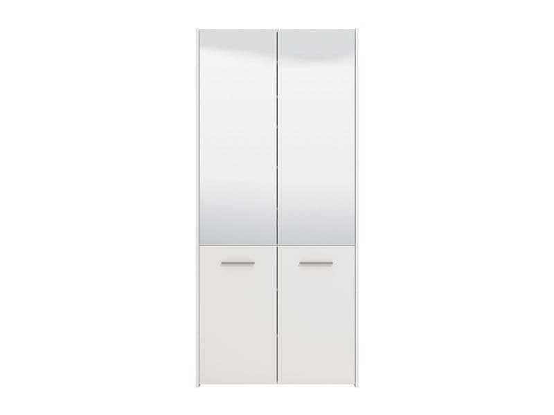 Lavish White Mirrored Shoe Cabinet – Tall Space-Saving Shoe Rack for Up to 50 Pairs Cupboard 8-Shelf Organiser