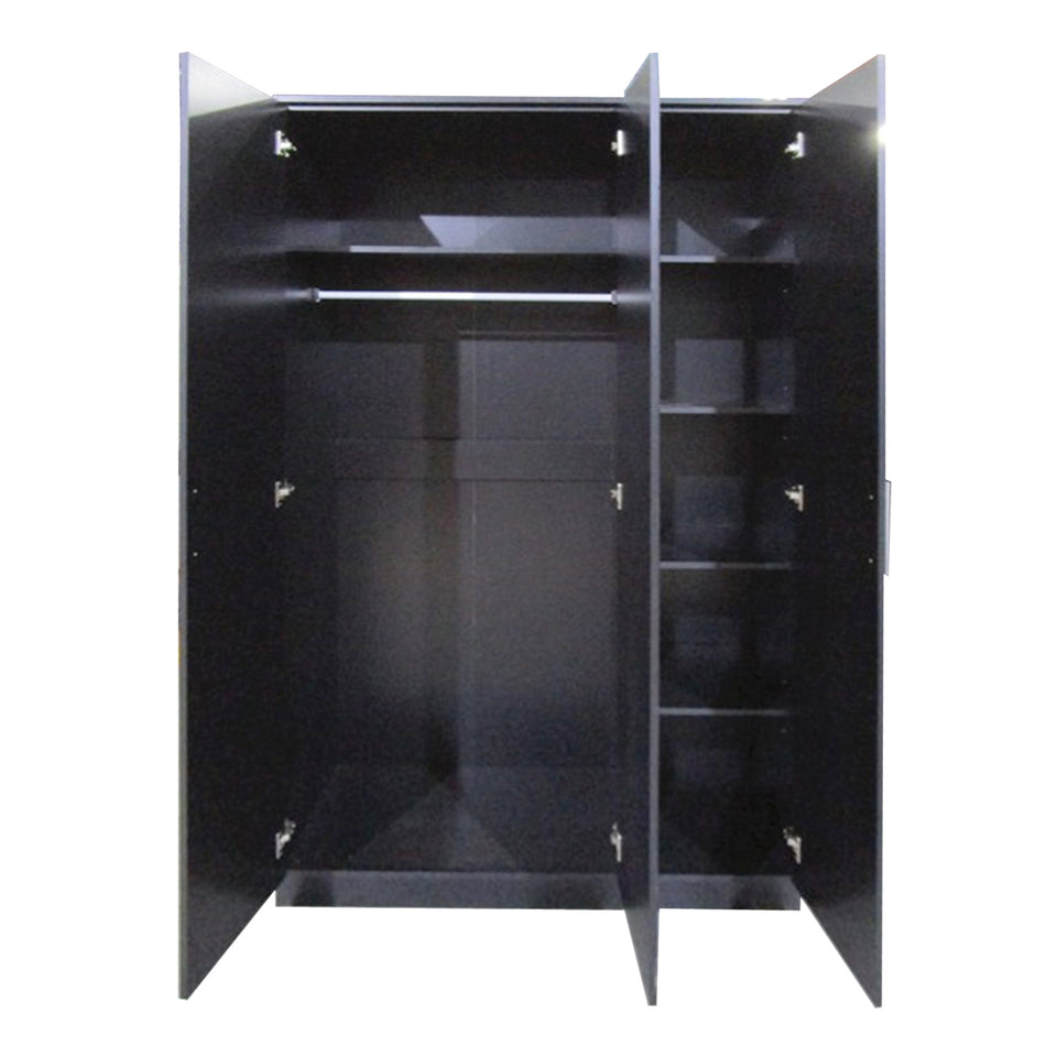 Topline 3 Door Wardrobe with Centre Mirror – Modern High Capacity Bedroom Storage Cabinet - Lavish Kitchen Isle