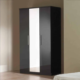 Topline 3 Door Wardrobe with Centre Mirror – Modern High Capacity Bedroom Storage Cabinet - Lavish Kitchen Isle