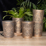 Moon Shadows Bronze Terracotta Plant Pot by Lisa Parker - Lavish Kitchen Isle