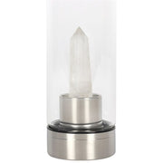 Clear Quartz Energising Glass Water Bottle
