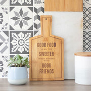 Lavish Kitchen Isle bamboo serving board with handles, perfect for cheese and appetizers, showcasing a natural wood finish.