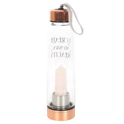 Rose Quartz Create My Own Reality Glass Water Bottle