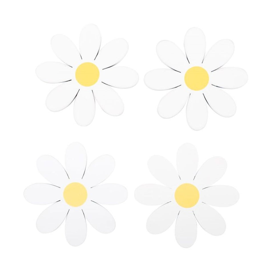 Set of 4 Daisy Shaped Coasters