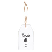 Lavish Kitchen Isle thank you hanging sentiment sign with elegant script, ideal for home decor or special occasions.