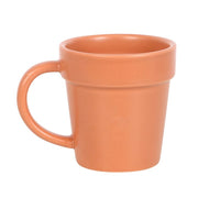 Plain ceramic plant pot mug with a matching shovel spoon, ideal for gardening or coffee in a stylish Lavish Kitchen Isle set.