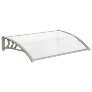 Lavish Kitchen Isle white and grey household rain cover eaves canopy with bracket for doors and windows, measures 120x80 cm.