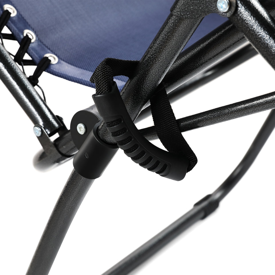 Set of 2 Sun Lounger Recliner Beach Chair Patio Lounger Outdoor Chair, Blue