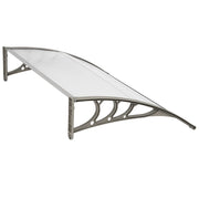 White and grey household door and window rain cover eaves canopy with bracket, HT-120 x 80, by Lavish Kitchen Isle
