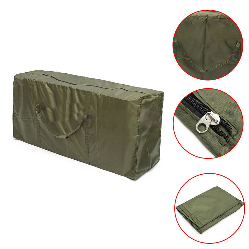 Outdoor Cushion Dustproof Cover Storage Bag Garden Furniture Covers 173x76x51cm - Black